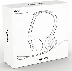 Навушники Logitech накладна гарнітура стерео Headset PC 960 Stereo Headset USB (981-000100) - мініатюра 10