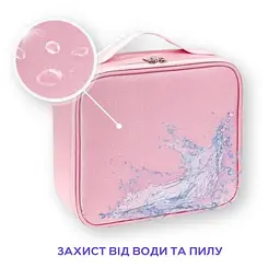 Органайзер з великим дзеркалом і кейсом для пензликів 26x23x11 см, рожевий (6187371858) - мініатюра 7