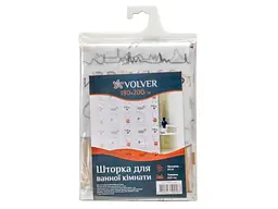 Штора для ванної VOLVER 180x200см Pastel (комплект) ПЕВА арт.51403