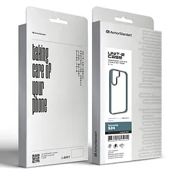 Чехол для Samsung Galaxy S24 5G (SM-S921), UNIT2, серый, ударопрочный, прозрачный противоударный чехол-накладка из TPU и поликарбоната (PC), с защитными бортиками, защита всего корпуса от ударов и царапин, ArmorStandart (ARM74811) - мініатюра 2