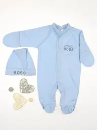 Комбінезон для малюків Mini Bos інтерлок блакитний