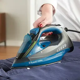 Russell Hobbs Праска Colour Control Pro, 2400Вт, 380мл, паровий удар -185гр, самоочищення, індик.температури, керам. підошва, синій - мініатюра 4