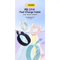 Дата кабель USB-C to Lightning 2.0m 20W white Essager (EXCTL-WLA02-P) - мініатюра 2
