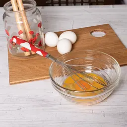 Вінчик кухонний з керамічною ручкою 29 см, Kitchen Master Червоний 85768 - мініатюра 4