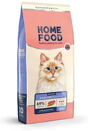 Корм для котів з чутливим травленням Home Food з ягням та лососем 10кг