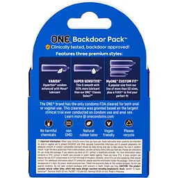 Презервативи One Back Door 3 шт. (ROZ6501053334) - мініатюра 2