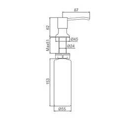 Дозатор для рідкого мила Frap F408-9 - мініатюра 5
