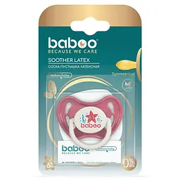 Пустушка симетрична Baboо Sea Life, латексна, 6+, червона (5-041) - мініатюра 4
