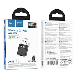 Адаптер CarPlay HOCO HU3 Tony car wireless CarPlay adapter Black (6942007673310) - мініатюра 2