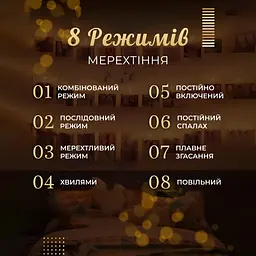 Гірлянда-нитка GarlandoPro Прищіпки 20 LED довжина 5 м, теплий білий (A65) - мініатюра 5