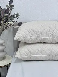 Подушка Ecotton 40х60 см антиалергенна на змійці бежева з наповнювачем холофайбер (19906) - мініатюра 3
