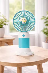 Вентилятор портативный настольный Kuromi  Mini Fan с аккумулятором и подставкой для телефона USB  - мініатюра 2
