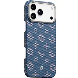 TPU+PC чохол Blueo Gilded Tactile Woven with Magnetic Fit для Apple iPhone 17 Pro Max (6.9") Blue