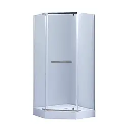 Душова кабіна Lidz Dozorca SC90x90.CRM.LOW.TR, скло прозоре 6 мм, Хром, Універсальна, прозорий