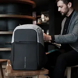 Рюкзак Mark Ryden для ноутбука 15.6 дюймів Safe MR5815ZS система антизлодій з USB портом Чорно-сірий - мініатюра 7