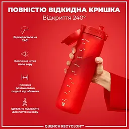 Пляшка для води ION8 1000 мл (ЕКО пляшка) BPA Free Red (I8RF1000RED) - мініатюра 4
