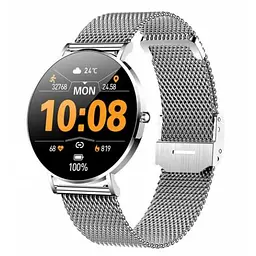 Смарт-годинник Uwatch T8 Silver (кругла модель) 2 ремінці
