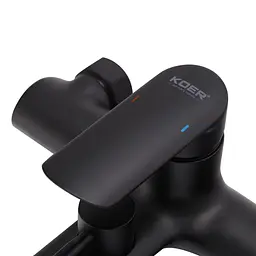 Змішувач для ванни з коротким зливом Koer KB-40028-05 KR5306 Чорний матовий - мініатюра 7