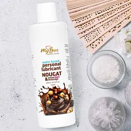 Лубрикант MyLove Aroma Series IntimMassage 2in1 Nougat, 300 мл - мініатюра 4