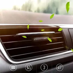 Ароматизатор-освіжувач автомобільний у решітку машини Baseus Чорний/Сріблястий (SUXUN-BP0S) - мініатюра 9