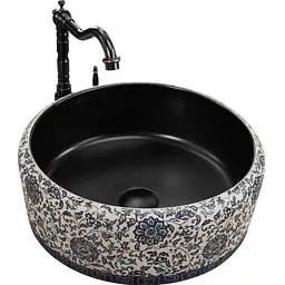 Умивальник Rea Florisa black matt накладний REA-U3307, Цветной
