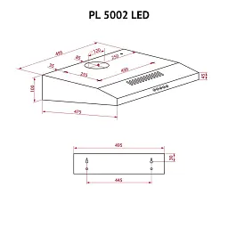 Витяжка плоска Perfelli PL 5002 W LED - мініатюра 10