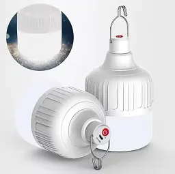 Лампа акумуляторна з гачком 120W + кабель Micro-USB біла - мініатюра 2
