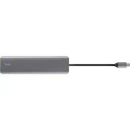 USB-Хаб Trust Dalyx 7in1 USB-C 2xUSB-А 3.2/2xUSB-С/2xHDMI/Display Port, Алюміній, 0.16м, Сірий (25661_TRUST) - мініатюра 3