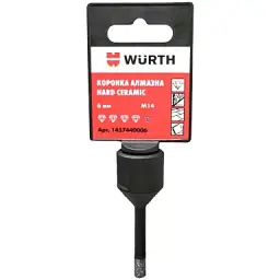 Коронка алмазна Wurth Hard Ceramic 6 мм M14 (1457440006)