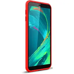 Протиударний бампер PRIMO Carbon Fiber Series для Samsung J4 Plus 2018 (SMJ415) Red - мініатюра 2