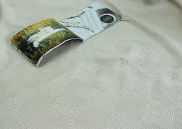 Простирадло-покривало Tag Tekstil піке 160х235 см. Клітка бежева - мініатюра 4