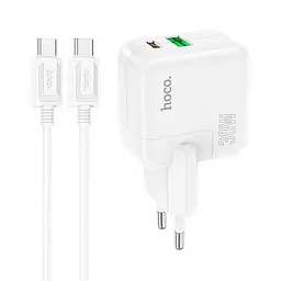 Зарядное устройство Hoco C111A 2 порта USB A+C 30 W с кабелем type-C - миниатюра 3