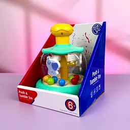 Дзига дитяча іграшка з кульками для малюків бірюзова - мініатюра 4