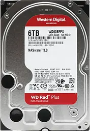 Жорсткий диск Western Digital Red Plus 6TB 5400rpm 256MB SATAIII (WD60EFPX)