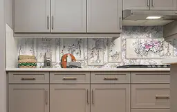 Кухонний фартух Вінтажна Архітектура вінілова наклейка для кухні ПВХ Анотація Бежевий Happy Pocket Z181364 - мініатюра 4