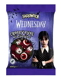 Шоколадні цукерки Halloween Wednesday Creepy Eyes Milk Chocolate 200г