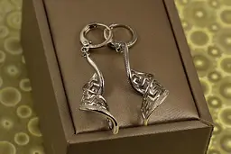 Сережки Xuping Jewelry підвіски завитки 4.5 см сріблясті