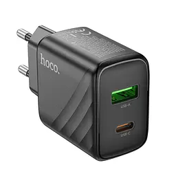 Мережевий зарядний пристрій HOCO CS23A Sunlight dual port PD30W+QC3. 0 charger чорний - мініатюра 3