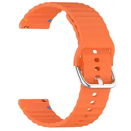 Ремінець No Brand Wavy 22mm Smart Watch Samsung/Huawei/Amazfit Orange (00000077066_10) - мініатюра 2