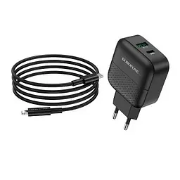 Зарядний пристрій Borofone BA46A Premium блок і кабель Usb-c to iPhone - мініатюра 2