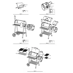 Грилі мангали з кришкою вугільні барбекю BBQ LV20021709D (Безкоштовна доставка!) - мініатюра 9