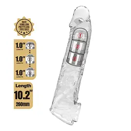 Подовжуюча насадка на член Pretty Love Extension Penis Sleeve, +7.5 см - мініатюра 2