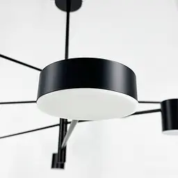 Сучасна чорна LED люстра FLEA з ріжками, що регулюються по осі Line.F DE 31/8 BK - мініатюра 14