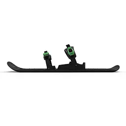 Санки-лижа Plastkon OneFoot Miniski чорна з зеленою (49652) - мініатюра 3
