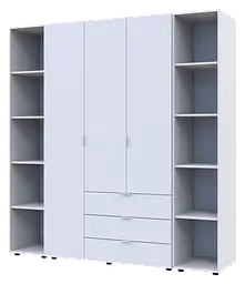Комплект Doros Гелар з 2 Етажерками Білий 3 ДСП 192.6х49.5х203.4 (42005035) - мініатюра 3