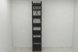 Шафа Гардероб Уні секція 4 серії Конект Ferrum-decor 220x40x50см Чорний метал ДСП Венге Магія 32 мм (FRD-104548)
