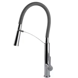Змішувач для кухні TOPAZ MODERNO TMD-8817-H23-GR з гофро-гусаком і лійкою душ - мініатюра 6