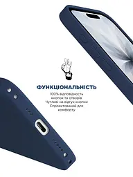 Силиконовый чехол с MagSafe для Apple iPhone 17, ICON2 MagCase, серый, противоударный, панель с мягкой подкладкой, защита всего корпуса, поддержка беспроводной зарядки, совместим с защитными стеклами и пленками, ArmorStandart (ARM88989) - мініатюра 4