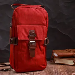 Стильна плечова сумка для чоловіків із щільного текстилю Vintage 16х29х8 см sum0028938 - мініатюра 8