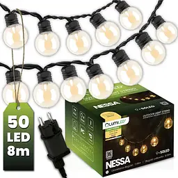Зовнішня гірлянда Lumiled Nessa на 50 кульок 8 м від мережі - мініатюра 4